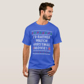 クリスマスムービー醜いクリスマスデザインおもしろいクリスマス Tシャツ (正面フル)