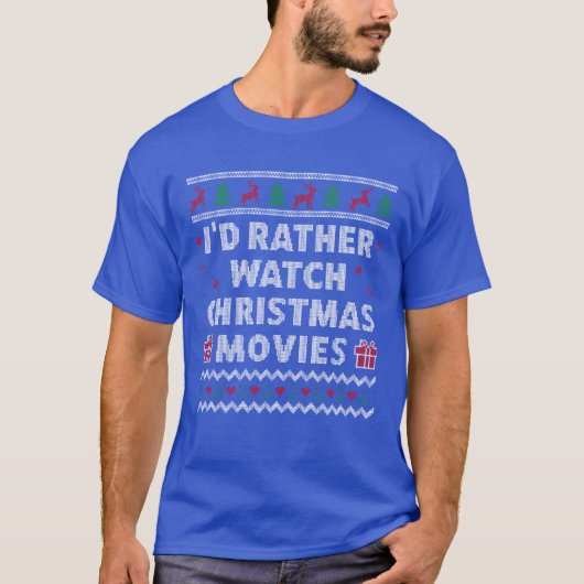 クリスマスムービー醜いクリスマスデザインおもしろいクリスマス Tシャツ (正面)