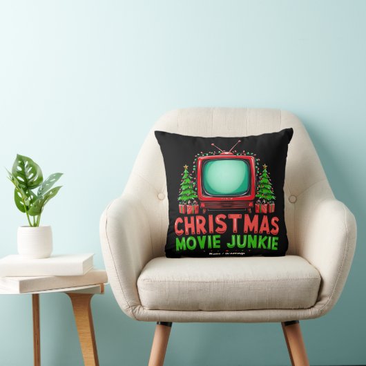 クリスマスムービーJunkieレトロホリデーおもしろいマッチ クッション (椅子)