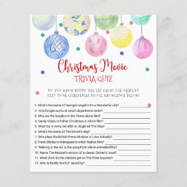 クリスマスムービーTRIVIAクイズゲームカードフライヤー チラシ