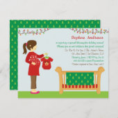 クリスマスムームベビーシャワーパーティの招待状 招待状 (正面/裏面)