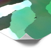 クリスマスムーンとスターの焦点 ポスター (角)