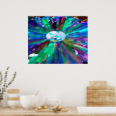 クリスマスムーンとスターの焦点 ポスター (キッチン)