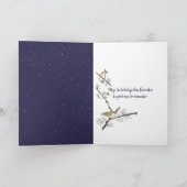 クリスマスムーンオーナメントイン雪片 シーズンカード (内部)