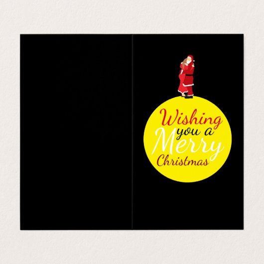 クリスマスムーンファミリーフォトクリスマスカード 名刺 (外部フラット)