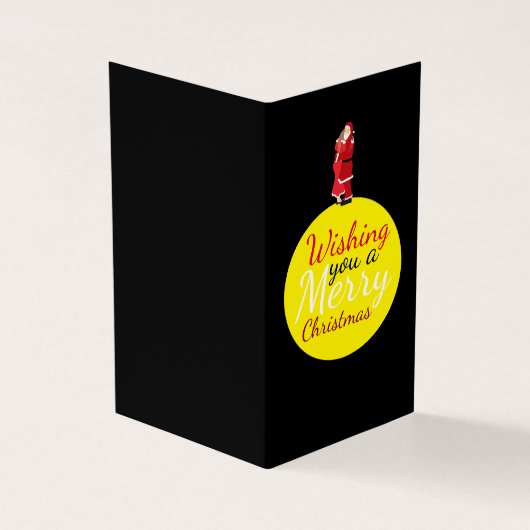 クリスマスムーンファミリーフォトクリスマスカード 名刺 (外部)