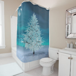 クリスマスムーンライト シャワーカーテン