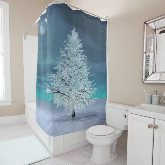 クリスマスムーンライト シャワーカーテン (インサイチュ)