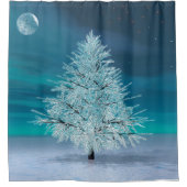 クリスマスムーンライト シャワーカーテン (正面)
