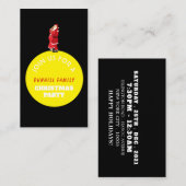 クリスマスムーン クリスマスパーティー チケット招待状 エンクロージャーカード (正面/裏面)