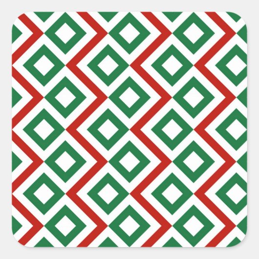 クリスマスメアンダー スクエアシール (正面)