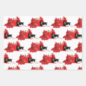 クリスマスメイルボックスに入った猫 ラッピングペーパーシート (正面2)