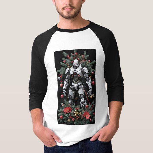 クリスマスメカロボット Tシャツ (正面)