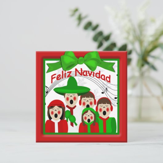 クリスマスメキシカンカロラーズファミリーファイブグリーティング シーズンカード (スタンド正面)