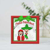 クリスマスメキシカンキャロラーズカップルの挨拶 シーズンカード (スタンド正面)