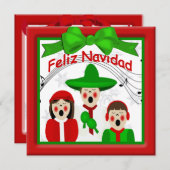 クリスマスメキシコカロラーズ家族の挨拶 シーズンカード (正面/裏面)