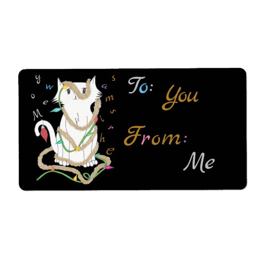 クリスマスメスギフトラベル ラベル (正面)