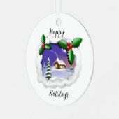 クリスマスメタルサークルオーナメント メタルオーナメント (正面左)