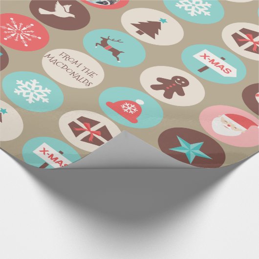 クリスマスメダリオンカスタムズの写真 ラッピングペーパー (角)