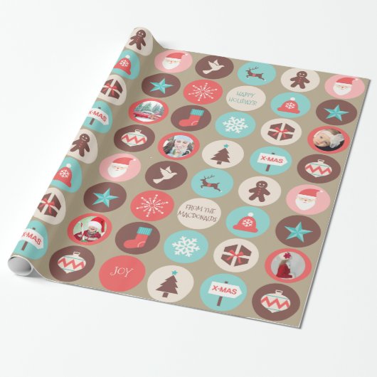 クリスマスメダリオンカスタムズの写真 ラッピングペーパー (アンロールド)