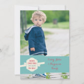 クリスマスメッセージの写真の休日カード シーズンカード (正面)