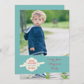 クリスマスメッセージの写真の休日カード シーズンカード (正面/裏面)