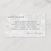 クリスマスメッセージの名刺を持っている 名刺 (裏面)