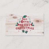 クリスマスメッセージの名刺を持っている 名刺 (正面)