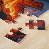 クリスマスメッセージの喜び ジグソーパズル (側面)