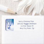 クリスマスメッセージキツネ動物の森の動物アート ラベル (インサイチュ)