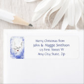 クリスマスメッセージトナカイ赤い鼻おもしろい ラベル (インサイチュ)