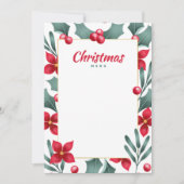 クリスマスメニューカーズ 招待状 (正面)