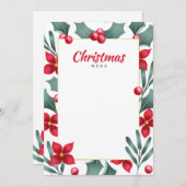 クリスマスメニューカーズ 招待状 (正面/裏面)