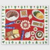 クリスマスメニュー ラッピングペーパー (フラット)