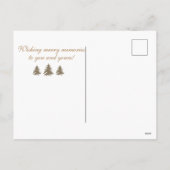 クリスマスメメリーモリ素朴スノーフレーク&写真 シーズンポストカード (裏面)