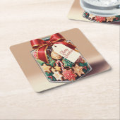 クリスマスメモリーズクッキージャールコースター スクエアペーパーコースター (アングル)