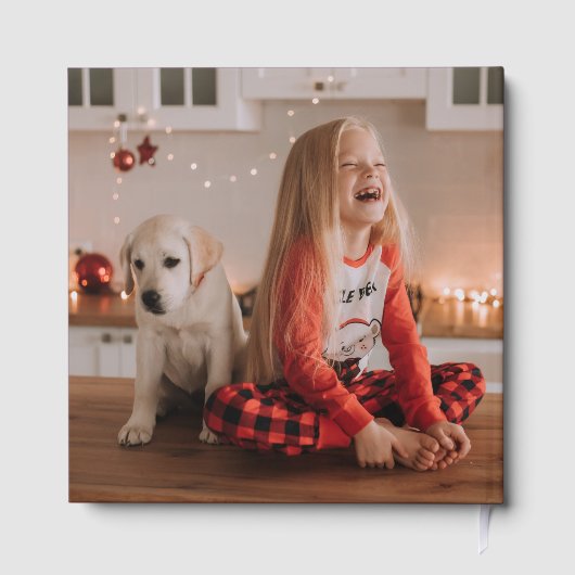 クリスマスメモリーズファミリーペットフォトパーソナライズされたー ゲストブック (裏面)