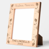 クリスマスメモリーズホリー離れ名前をカスタムする レーザー彫刻フレーム (左)