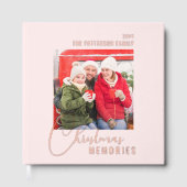 クリスマスメモリーズ家族の写真パーソナライズされた ゲストブック (正面)