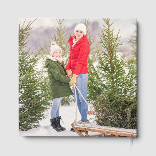 クリスマスメモリーズ家族の写真パーソナライズされた ゲストブック (裏面)