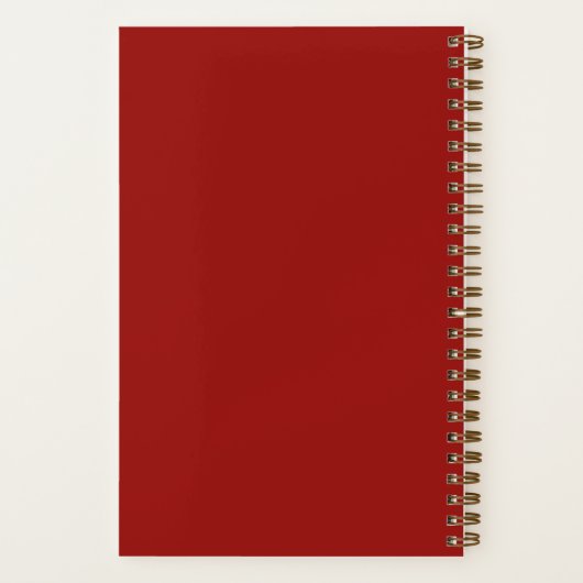 「クリスマスメモリーズ」レッド&金ゴールドクリスマスジャーナル ノートブック (裏面)