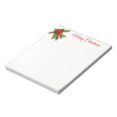 クリスマスメモ帳 – 赤（鳥）ショウジョウコウカンチョウ ノートパッド (回転)