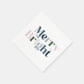 クリスマスメリーで明るいモダン スタンダードカクテルナプキン (角)