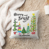 クリスマスメリーとブライトツリー装飾用クッション クッション (ブランケット)