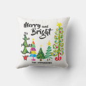 クリスマスメリーとブライトツリー装飾用クッション クッション (裏面)