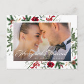 クリスマスメリーとホリ結婚したーハガキ シーズンポストカード (正面)