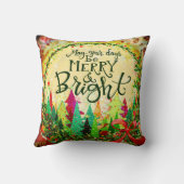 クリスマスメリーと明るいおもしろいホリデーインスピレーション クッション (裏面)
