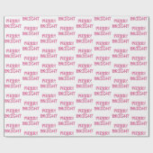 クリスマスメリーと明るいキャンディーケーンホリデー ラッピングペーパー (フラット)