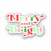 クリスマスメリーと明るいクリスマスステッカー シール (正面)