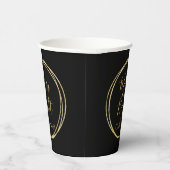 クリスマスメリーと明るいブラック金ゴールド 紙コップ (右)